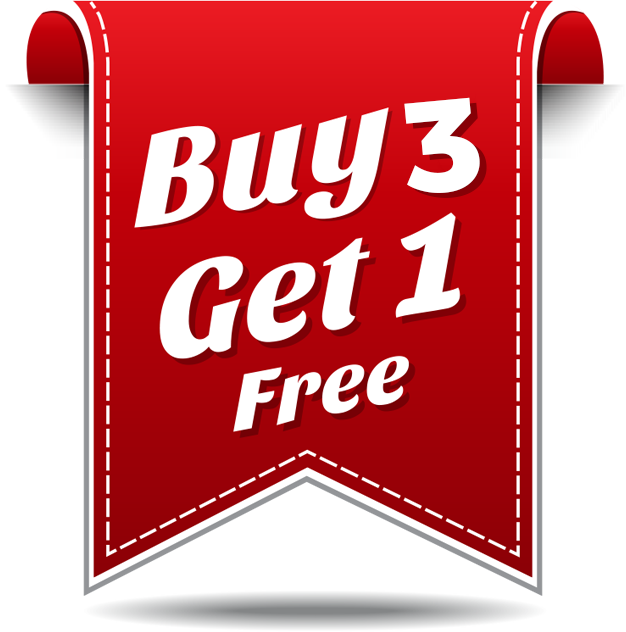 buy 3 get 1 free